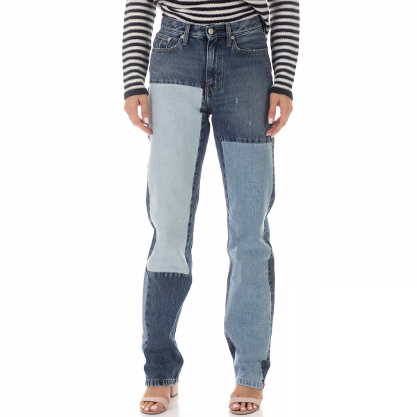CALVIN KLEIN JEANS - Γυναικείο jean παντελόνι CALVIN KLEIN JEANS μπλε