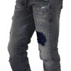 Ανδρικό παντελόνι Cosi γκρι με μπάλωμα 3