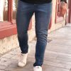 Ανδρικό μπλε τζιν παντελόνι με ξέβαμμα DR4040
