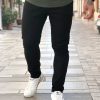 Ανδρικό μαύρο τζιν παντελόνι πεντάτσεπο DR4076F