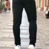 Ανδρικό μαύρο τζιν παντελόνι πεντάτσεπο