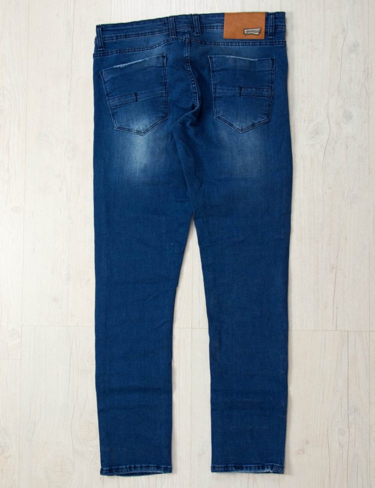 Ανδρικό μπλε ξεβαμμένο τζιν παντελόνι σωλήνας 1
