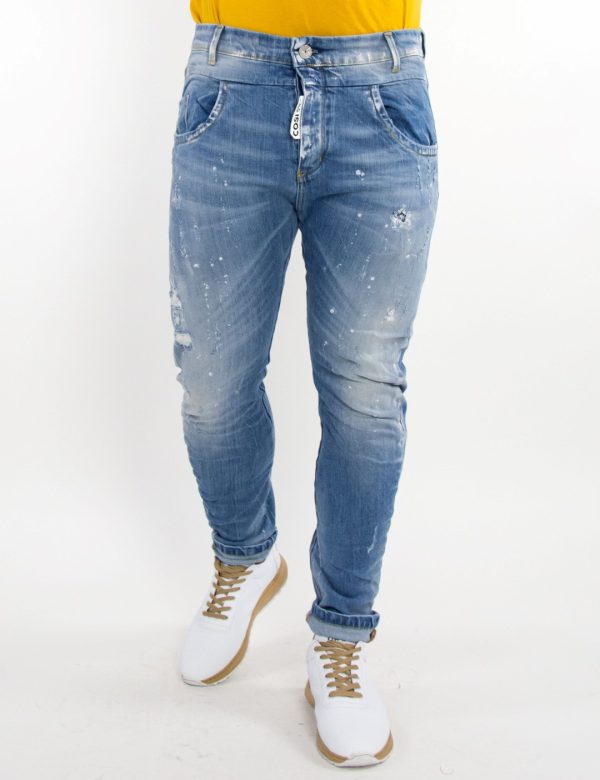 Ανδρικό μπλε τζιν παντελόνι φθορές Cosi 55GARRAIA1