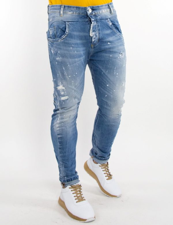 Ανδρικό μπλε τζιν παντελόνι φθορές Cosi