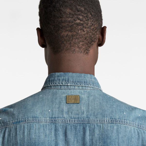 g-star-raw-3301-slim-shirt-medium-blue Ανδρικό Πουκάμισο G-Star RAW 3301 Slim Shirt | Αυθεντικό