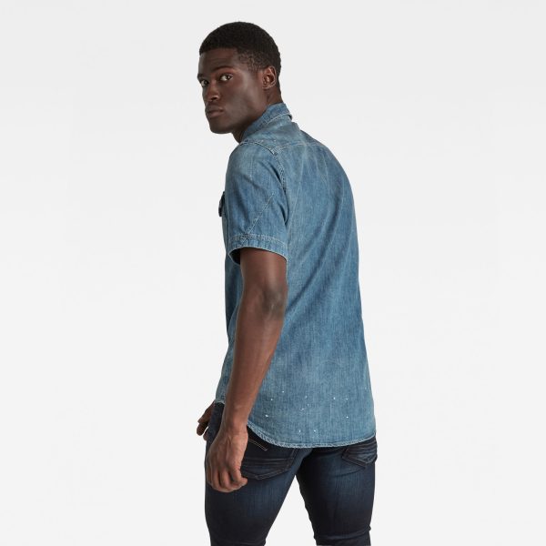 g-star-raw-3301-slim-shirt-medium-blue Ανδρικό Πουκάμισο G-Star RAW 3301 Slim Shirt | Αυθεντικό