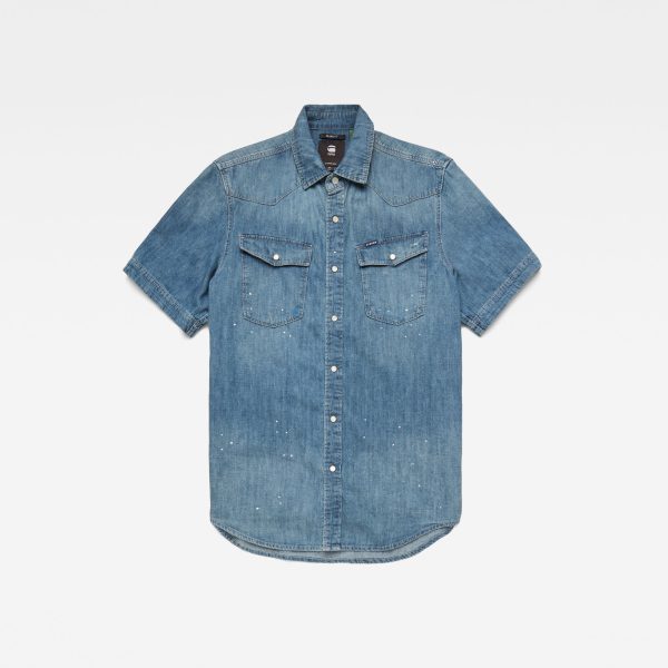 g-star-raw-3301-slim-shirt-medium-blue Ανδρικό Πουκάμισο G-Star RAW 3301 Slim Shirt | Αυθεντικό