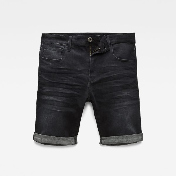 g-star-raw-3301-slim-short-grey-front Ανδρικό παντελόνι G-Star RAW 3301 Slim Short | Original