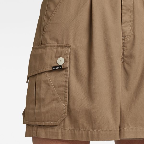 g-star-raw-high-skort-green-detail-shot-buckle Γυναικείο σορτς G-Star RAW High Skort | Αυθεντικό