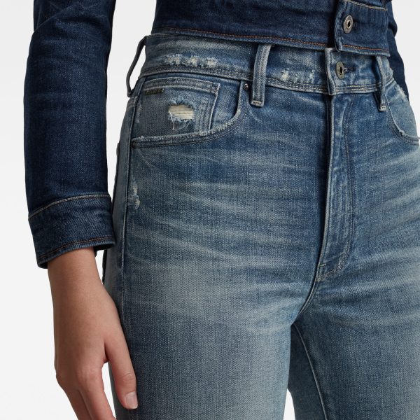Γυναικείο παντελόνι G-Star RAW Kafey Ultra High Skinny Ripped Edge Ankle Jeans | Αυθεντικό
