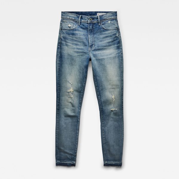 Γυναικείο παντελόνι G-Star RAW Kafey Ultra High Skinny Ripped Edge Ankle Jeans | Αυθεντικό