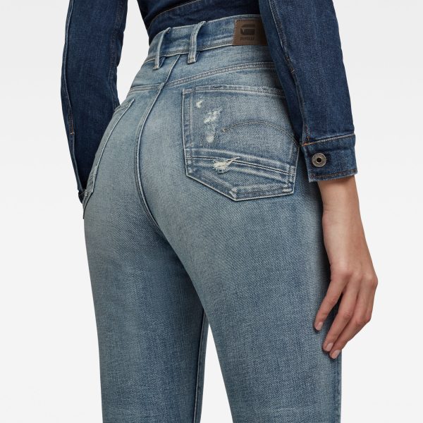 Γυναικείο παντελόνι G-Star RAW Kafey Ultra High Skinny Ripped Edge Ankle Jeans | Αυθεντικό