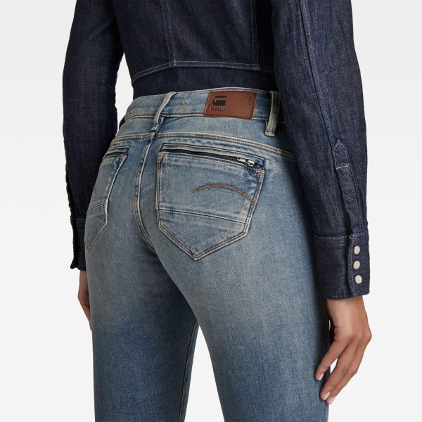 Γυναικείο παντελόνι G-Star RAW Midge Zip Mid Skinny Jeans | Original