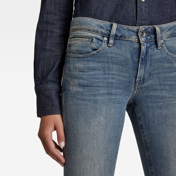Γυναικείο παντελόνι G-Star RAW Midge Zip Mid Skinny Jeans | Original