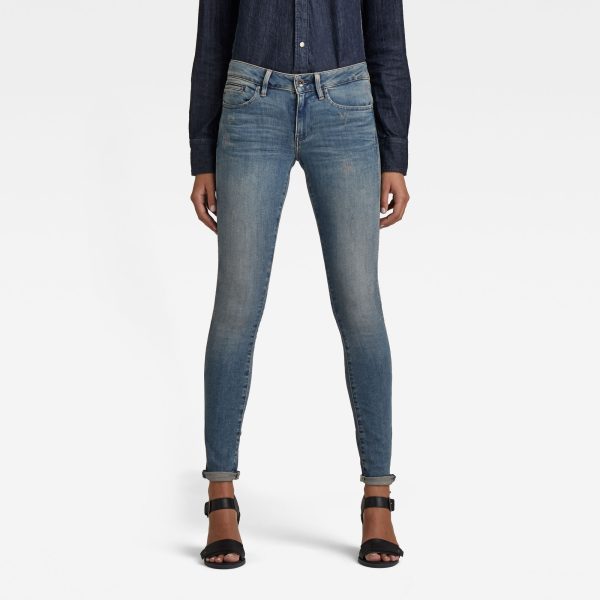 Ανδρικό παντελόνι G-Star Midge Zip Mid Skinny Jeans Αυθεντικό