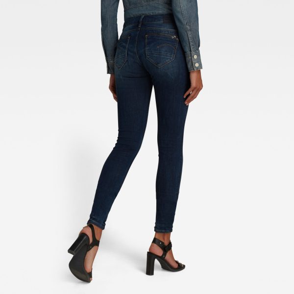 Γυναικείο παντελόνι G-Star RAW Midge Zip Mid-Waist Skinny Jeans | Original