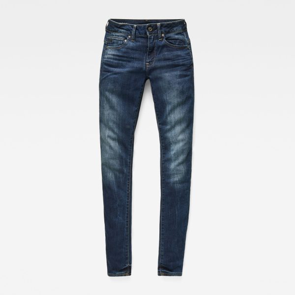 Γυναικείο παντελόνι G-Star RAW Midge Zip Mid-Waist Skinny Jeans | Original