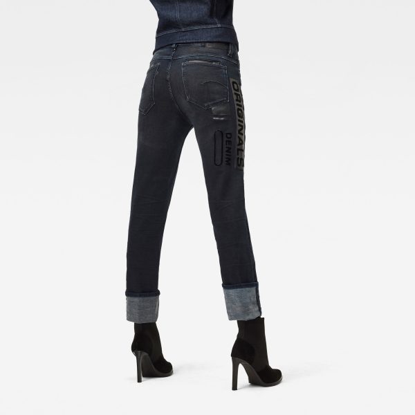Γυναικείο παντελόνι G-Star RAW Noxer Straight Artwork Jeans | Original