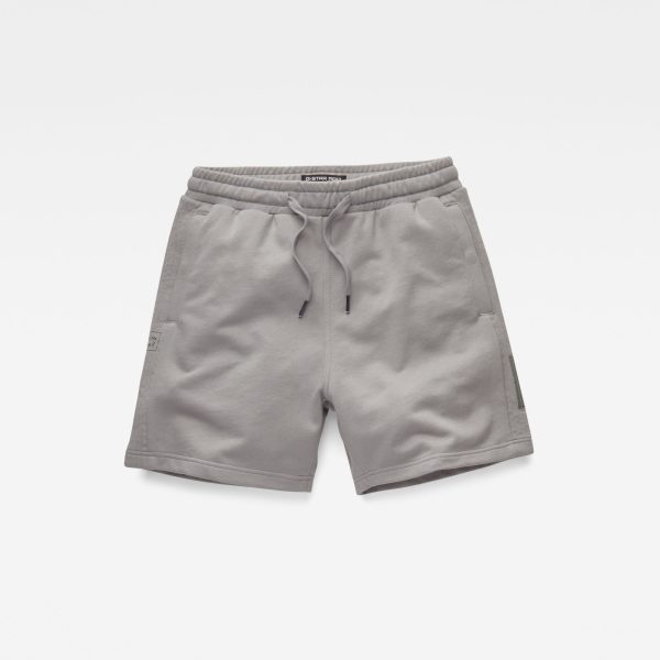 g-star-raw-stitch-panel-sweat-shorts-grey-flat-front Ανδρική βερμούδα G-Star RAW Stitch Panel Sweat Shorts | Αυθεντικό