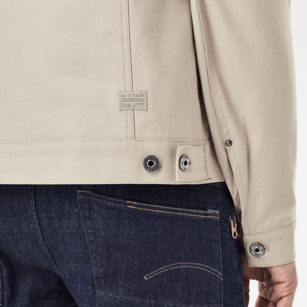 g-star-raw-trucker-jacket-beige-detail-shot Ανδρικό G-Star RAW Trucker Jacket | Αυθεντικό