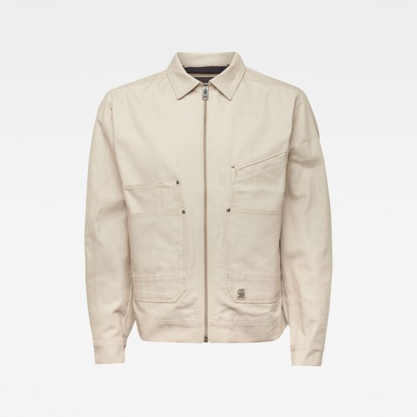 g-star-raw-trucker-jacket-beige-flat-front Ανδρικό G-Star RAW Trucker Jacket | Αυθεντικό
