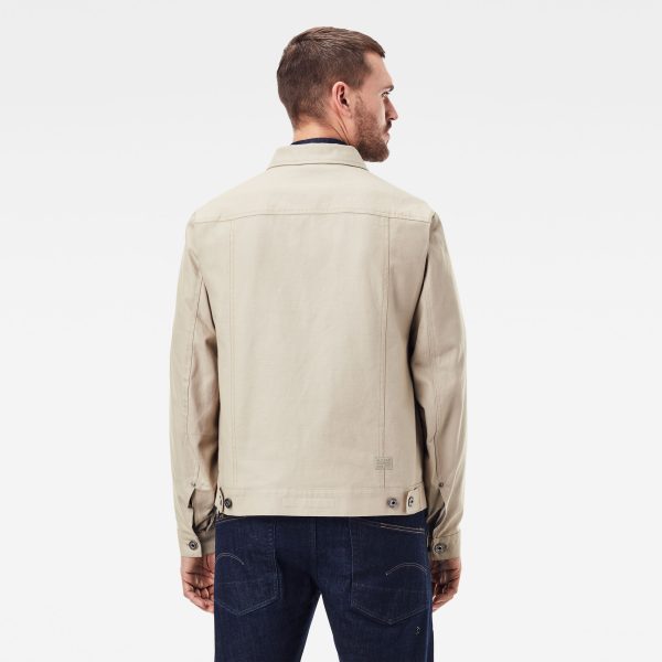 g-star-raw-trucker-jacket-beige-model-back Ανδρικό G-Star RAW Trucker Jacket | Αυθεντικό