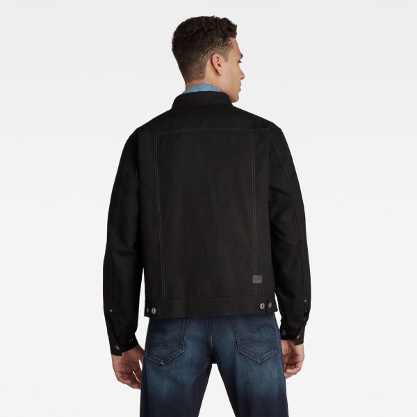g-star-raw-trucker-jacket-black-model-back Ανδρικό G-Star RAW Trucker Jacket | Αυθεντικό