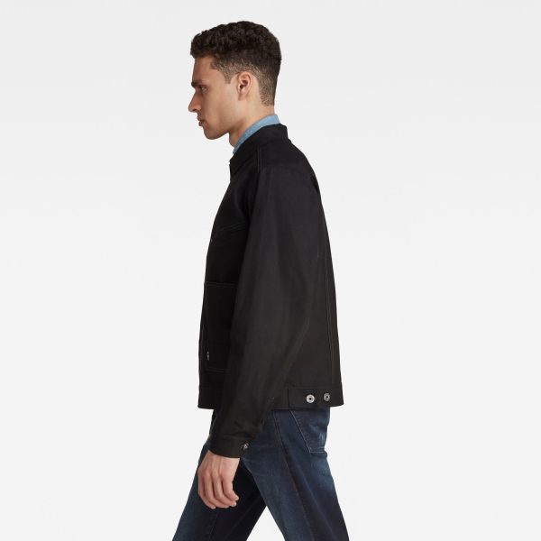 g-star-raw-trucker-jacket-black-model-side Ανδρικό G-Star RAW Trucker Jacket | Αυθεντικό