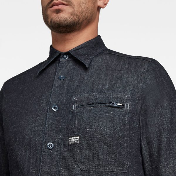 Ανδρικό Πουκάμισο G-Star RAW Zip Pocket Slim Shirt | Αυθεντικό