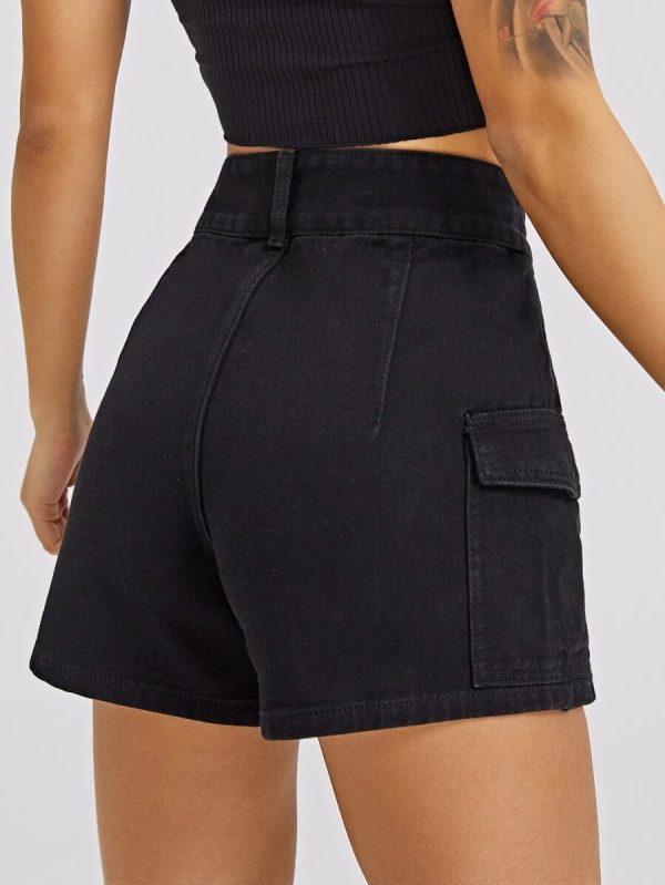 Γυναικείο Μαύρο τζιν skort σορτσάκι-φούστα
