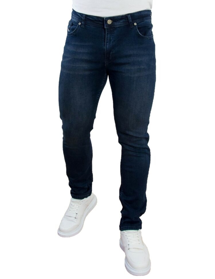 Ανδρικό μπλε σκούρο τζιν παντελόνι 1