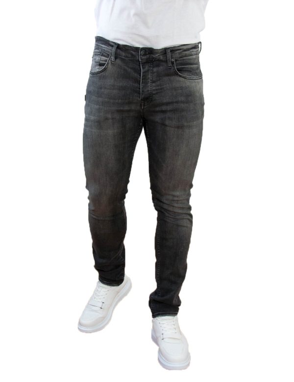 030321_andrika_jeans_pantelonia-5 Ανδρικό γκρι ελαστικό τζιν παντελόνι με ξεβάμματα