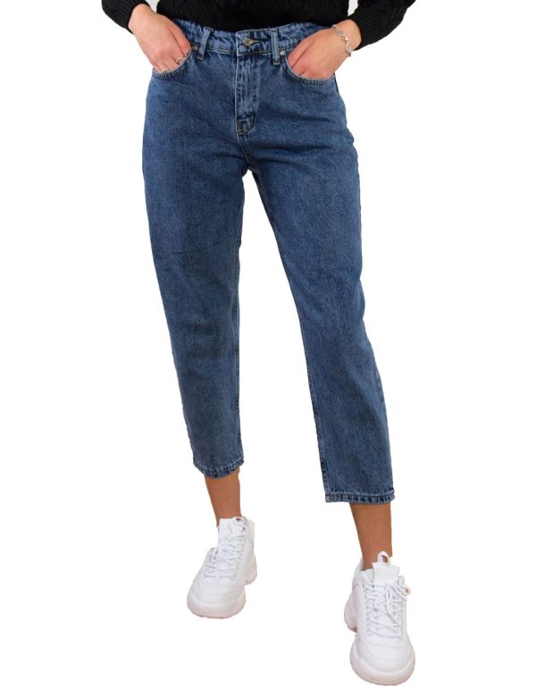 Γυναικείο μπλε τζιν παντελόνι Denim Plus Size