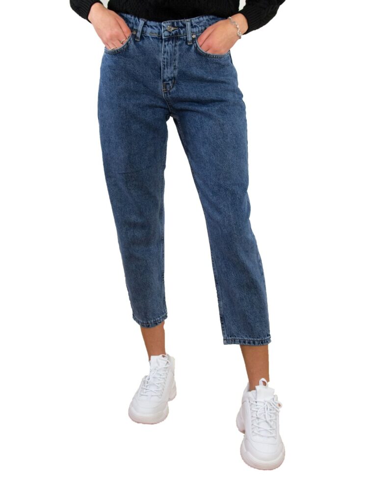 Γυναικείο μπλε τζιν παντελόνι Denim Plus Size 1