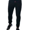 Ανδρικό μαύρο τζιν παντελόνι με λάστιχο Profil 3