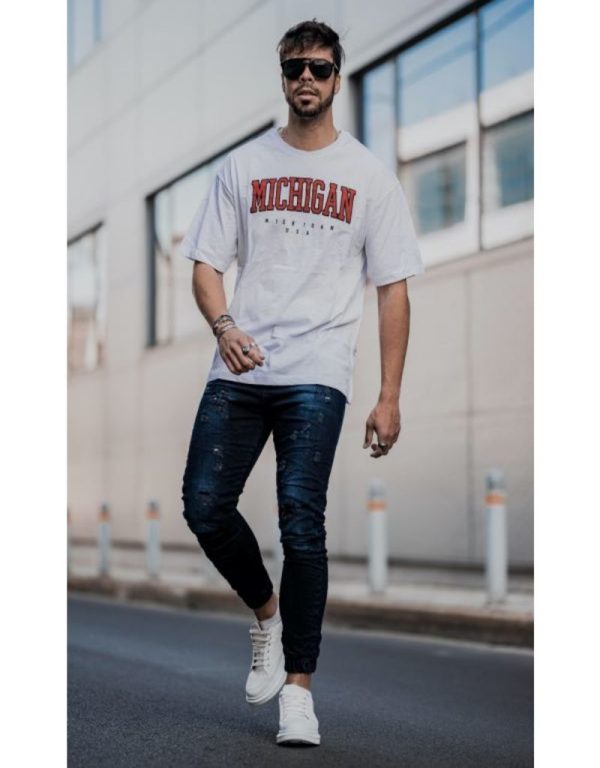 Ben Tailor Jean Ezekiel ανδρικό μπλε τζιν πεντελόνι με φθορές