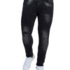 Ανδρικό μαύρο τζιν παντελόνι με φθορές 3