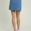 Γυναικεία μπλε χλώριο τζιν φούστα φερμουάρ ψηλόμεση 3