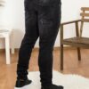 Profil ανδρικό μαύρο τζιν παντελόνι με φθορές 4