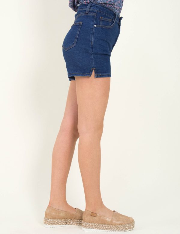 Γυναικείο Blue Jean Vintage σορτς ψηλόμεσο ελαστικό