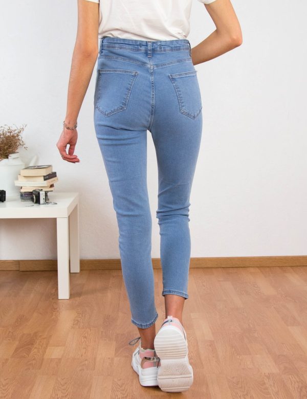 Γυναικεό χλώριο τζιν παντελόνι Plus Size