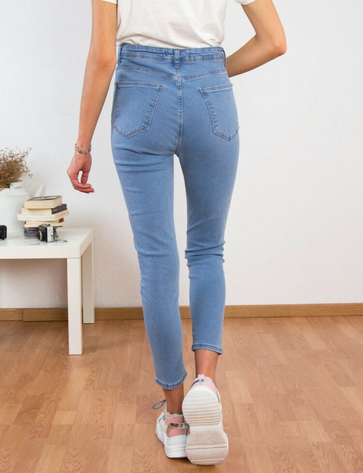 Γυναικεό χλώριο τζιν παντελόνι Plus Size 1