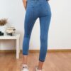 Γυναικείο μπλε τζιν παντελόνι ελαστικό 3