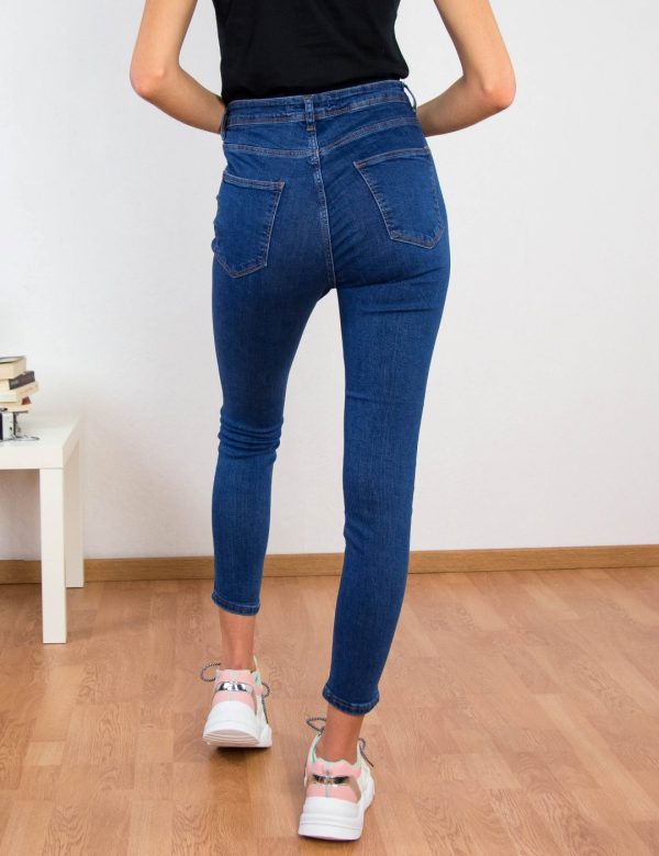 Γυναικεό μπλε τζιν παντελόνι Plus Size
