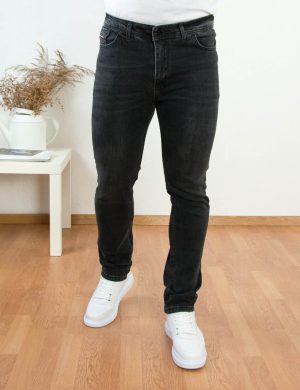 Ανδρικό ανθρακί τζιν παντελόνι