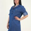 Γυναικείο μπλε τζιν πουκαμισοφόρεμα Plus Size Honey 4
