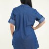 Γυναικείο μπλε τζιν πουκαμισοφόρεμα Plus Size Honey 3