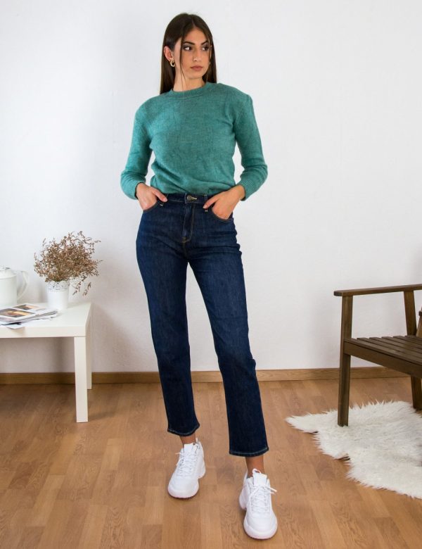 Lee Γυναικείο μπλε τζιν παντελόνι Cropped Straight Carol Lee Γυναικείο μπλε τζιν παντελόνι Cropped Straight Carol