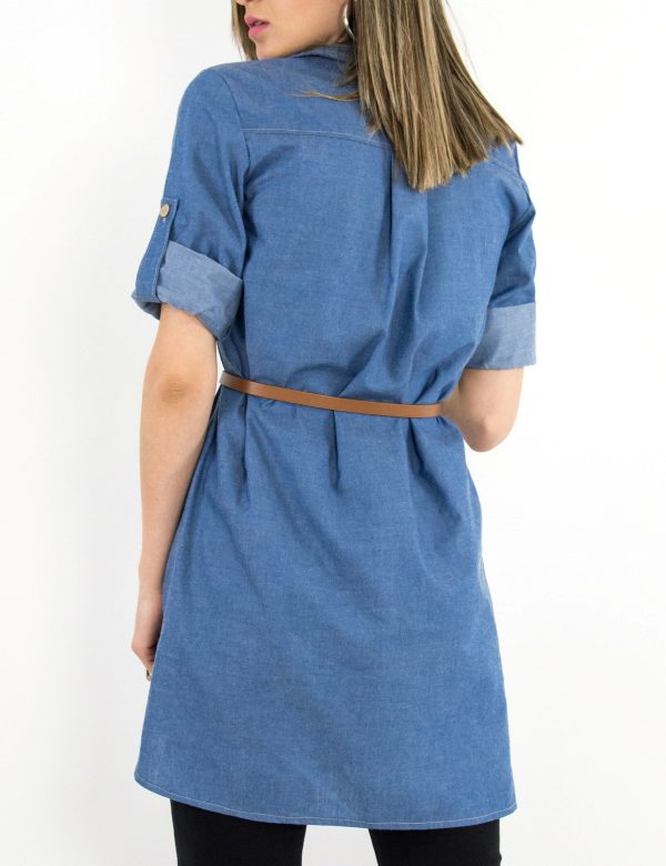 fb_190220_royxa_gynaikeia_anoiksh_kalokairi_2020-170 Γυναικείο μπλε τζιν πουκαμισοφόρεμα Benissimo