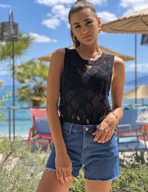 Γυναικείο μπλε τζιν σορτς Γυναικείο μπλε τζιν σορτς